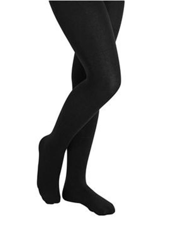 Picture of HIGH QUALITY COTTON BLACK THERMAL TIGHTS 2-14 YEARS